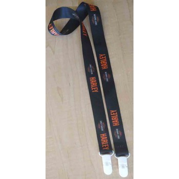 Silk Screen 1" Lanyard with 2 White Plastic Clips